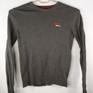 SUPERDRY vintage crewneck sweater lambswool sz L